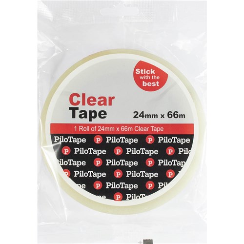 PILOTAPE STICKY TAPE Premium 24mmx66m Clear Roll
